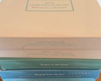 Collection of Avon Christmas Memories Collector Plates