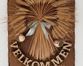Wheat Velkommen Wall Art - Welcome