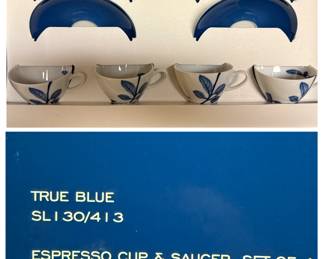 Espresso Cup and Saucer Set - Mikasa True Blue 