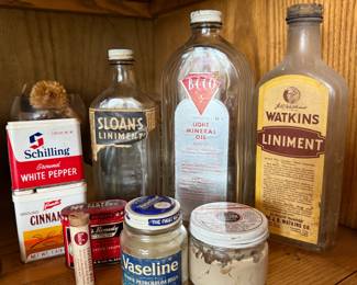 Vintage Apothecary and Kitchen Items