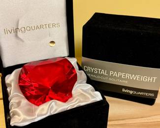 Living Quarters Crystal Paperweight