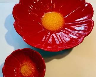 Ceramic Poppy Flower Bowls