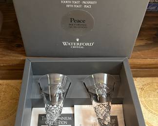 Waterford Crystal "Peace" Toasting Flutes