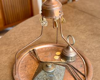 Hanging Turkish Brass Serving Tray 
