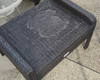 Qty 2 outdoor ottomans