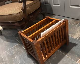 Arts and Crafts style magazine rack