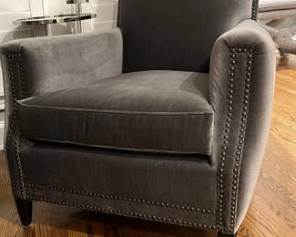 RH Marcel Club Chairs in Gray Velvet - available for presale. Contact Patty at 847-772-0404.