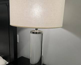 RH King Bed, nightstands, and lamps - available for presale. Contact Patty at 847-772-0404.