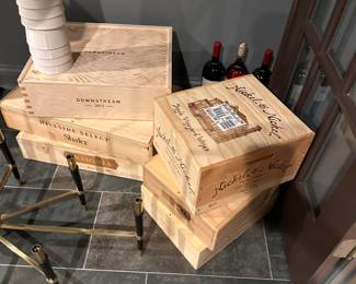 Possible assortment of wine crates (sorry, they are empty)