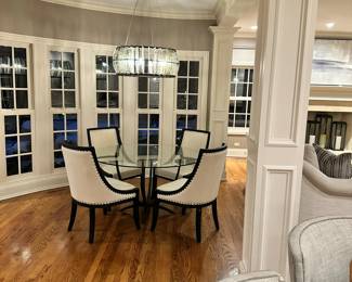 Available for presale - Table measures 54" in diameter. Contact Patty at 847-772-0404 for more details.