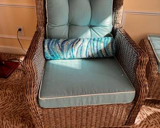 Martha Stewart vintage wicker..we have 2 of these with ottoman in perfect condition