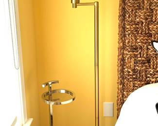 Restoration hardware  lamp and small table