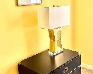 William Sonoma Home, beautiful 3 drawer  chest with gold touches
