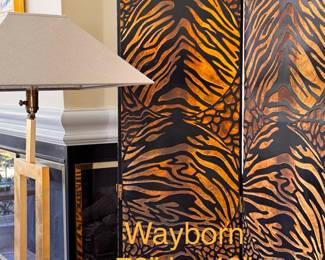 72" by 48" 4 panel wood crackle zebra stripe screen...
Original cost $1195
Wayborn brand