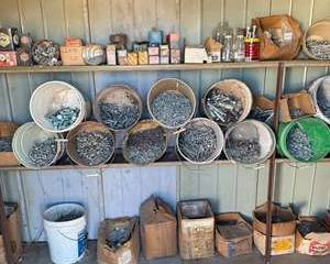 Huge Bulk Lot of Various Nuts, Bolts, Screws, Nails, Fasteners and other Hardware