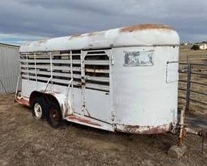 White Livestock Trailer