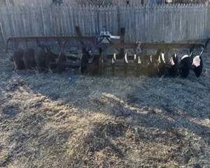 Vintage Farm Disc Harrow Plow, 10ft Width