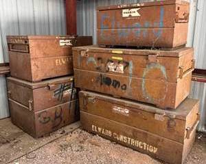 Vintage Knaack Steel Jobsite Toolboxes - Set of 5