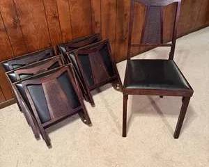 Vintage Leo-Matic Folding Chairs Set