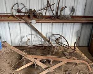 Vintage Antique Farm Implements and Horse-Drawn Plows Lot