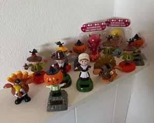 Solar Dancing Halloween and Thanksgiving Figurines