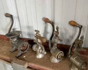 Antique Vintage Hand Crank Meat Grinders