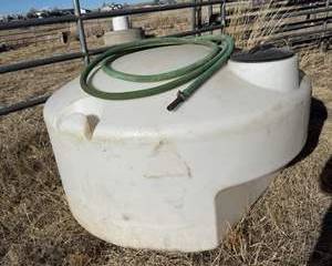 Plastic 200Gal Water Reservoir Tank with Hose and Valve - Farm or Ranch Use