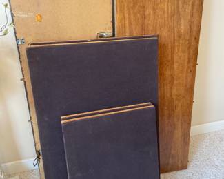 Two leaves and table pads for pecan dining table and chairs