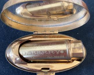 Vintage Max Factor 1950’s lipstick & mirror compact. Note- no lipstick left, some condition issues