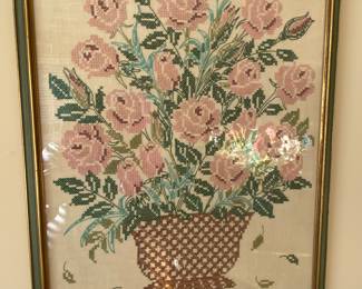 Needlepoint made by the Homeowner’s daughter