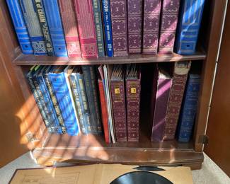 Over 30 books of 33 records that play on the Chaplin turntable, sold separately