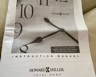 Original Howard Miller Instruction Manual