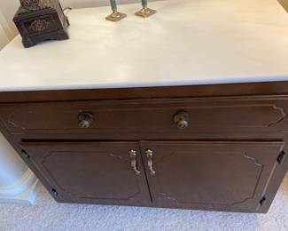 Victorian marble top small cabinet- marble is in wonderful condition