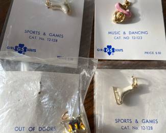 Vintage Girl Scout charms