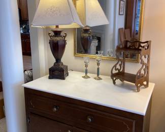 Victorian marble top small cabinet- marble is in wonderful condition