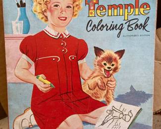 Vintage Shirley Temple coloring book owned by the Homeowner’s daughter in the early 1960’s