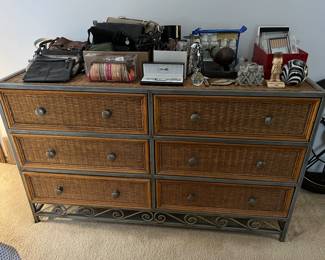 Six-drawer bureau/dresser.