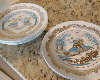 Christmas pastimes plates
