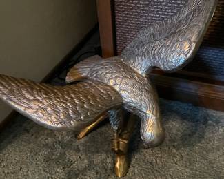 Large free standing brass bird