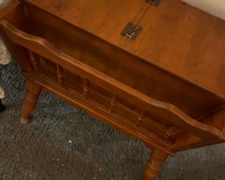 VINTAGE DOUGHBOX END TABLE - 1 OF 2