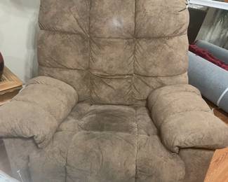 Beige Microfiber Recliner also