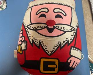 Vintage talking Mattel Santa Pattern Pillow (does not talk)