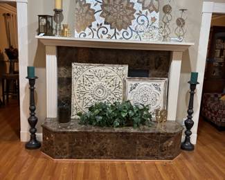 Decor, candlesticks, art
