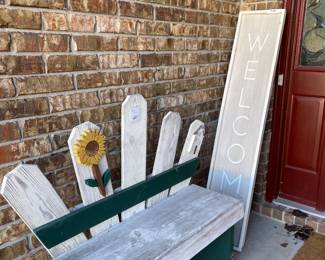 Sunflower Porch Bench