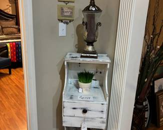 White wooden tables (2)