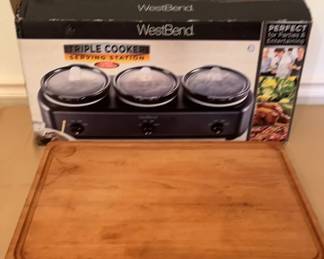 TRIPLE COOKER New  Charcuterie Cutting Board