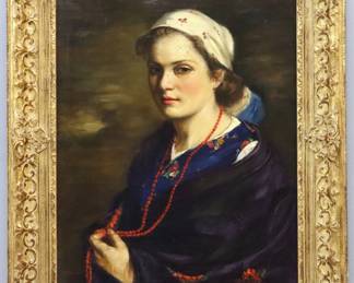 Lajos Rezes Molnar Portrait of a Hungarian Woman