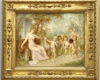 Jean Ernest Aubert Scene with Venus & Cupid