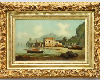 European Fishing Village Scene