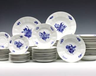 66 pc Royal Copenhagen Blue Flower Tableware